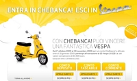 chebanca concorso vinci vespa